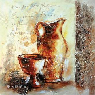 Textured Utensils oil painting